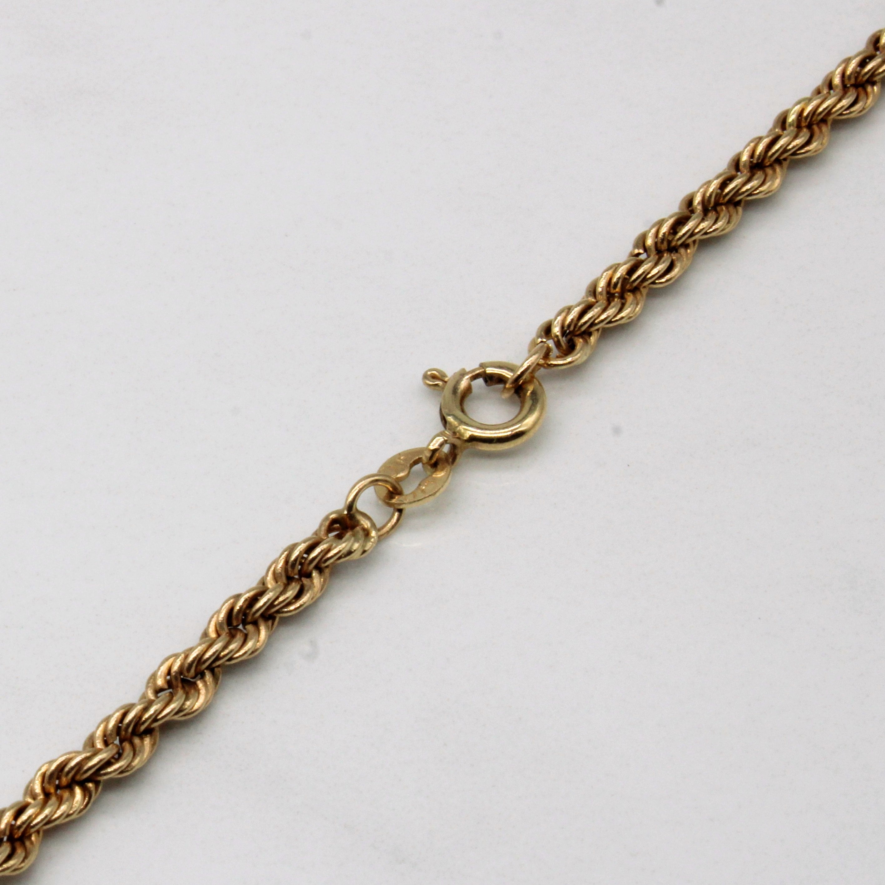 10k Yellow Gold Rope Chain | 20" |