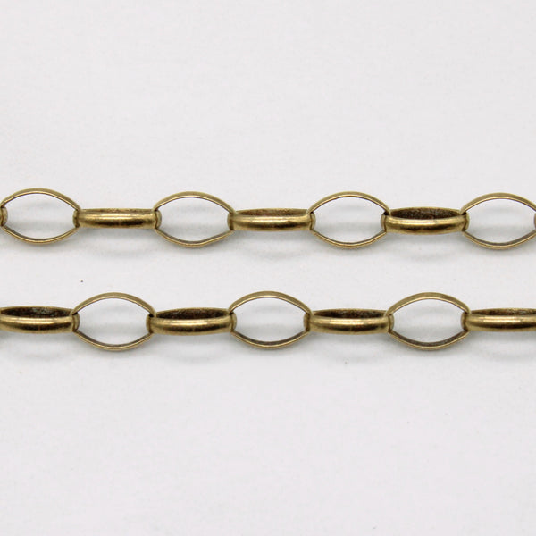 9k Yellow Gold Oval Link Chain | 18