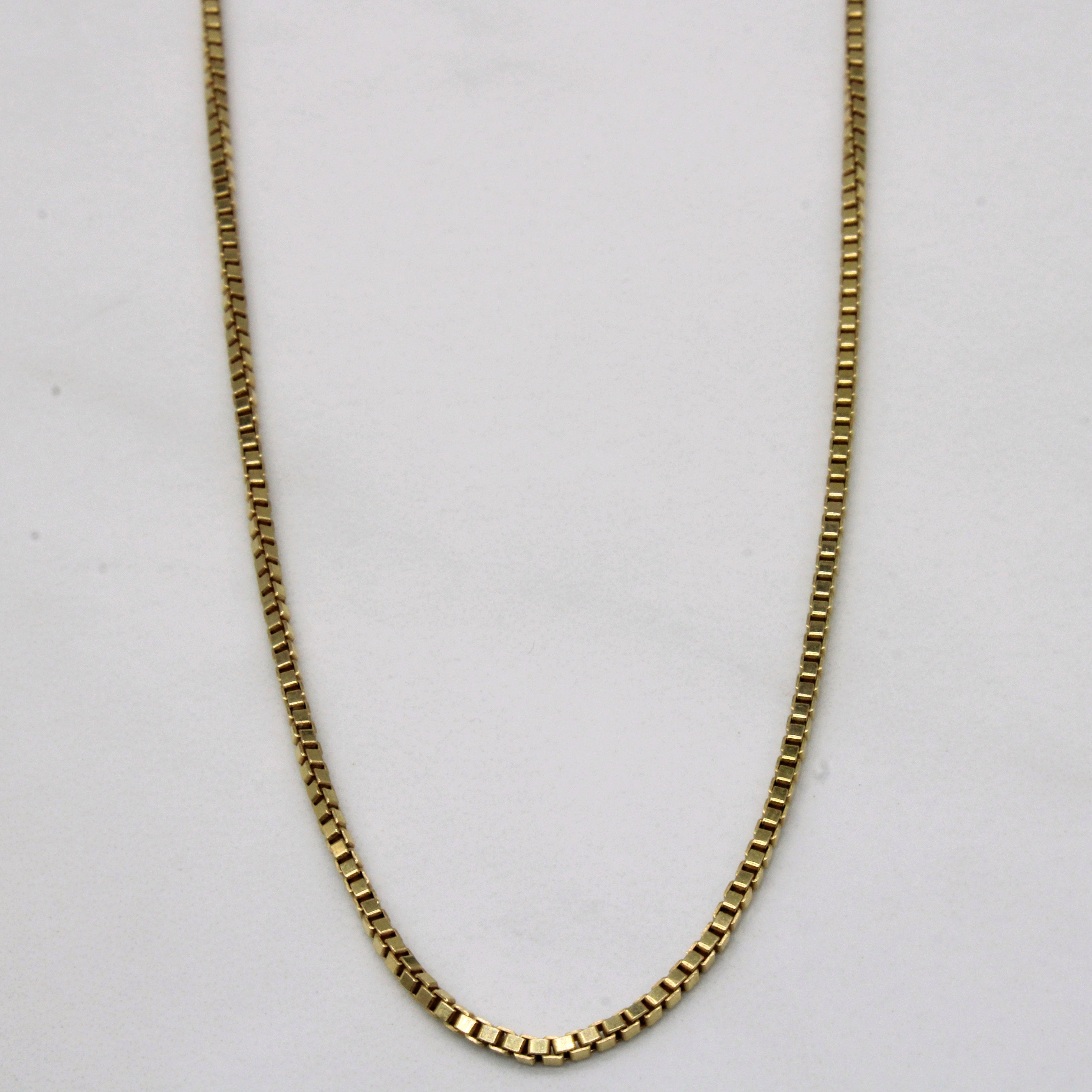 14k Yellow Gold Box Link Chain | 18" |