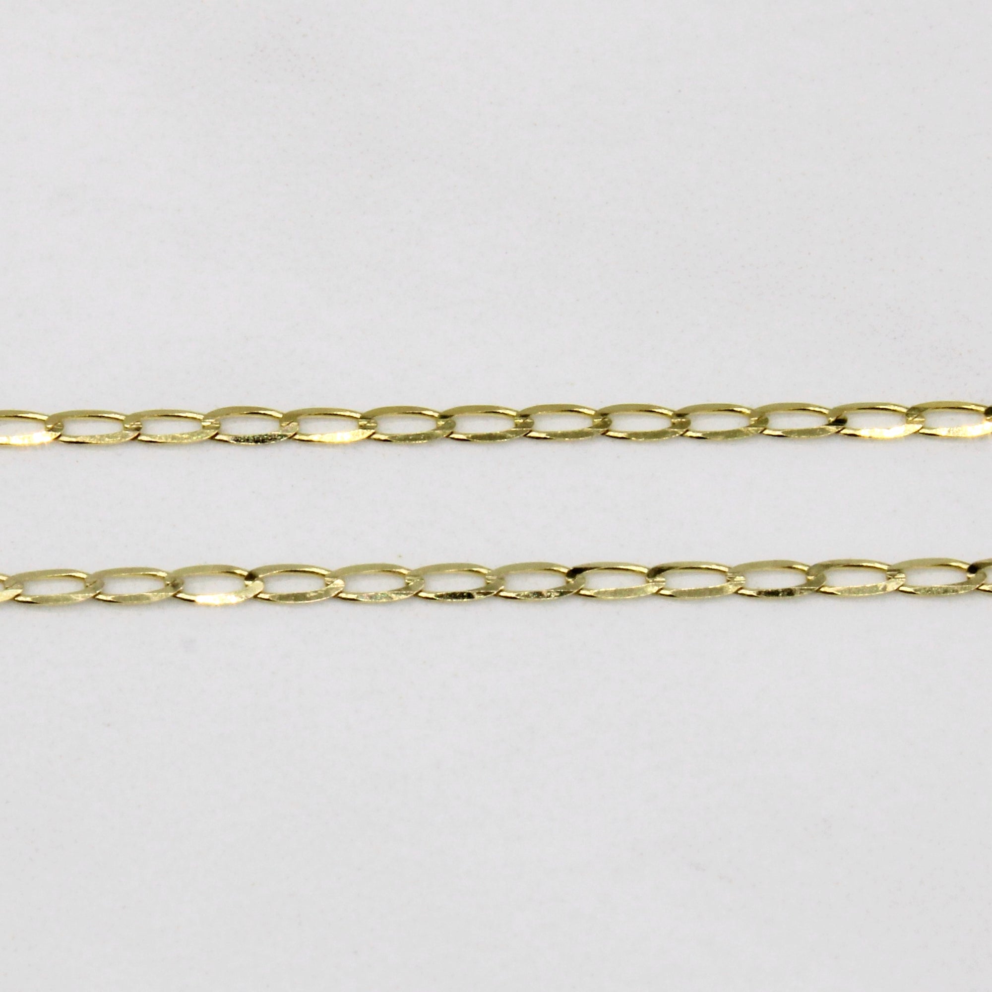 Italian 14k Yellow Gold Flattened Cable Chain | 16