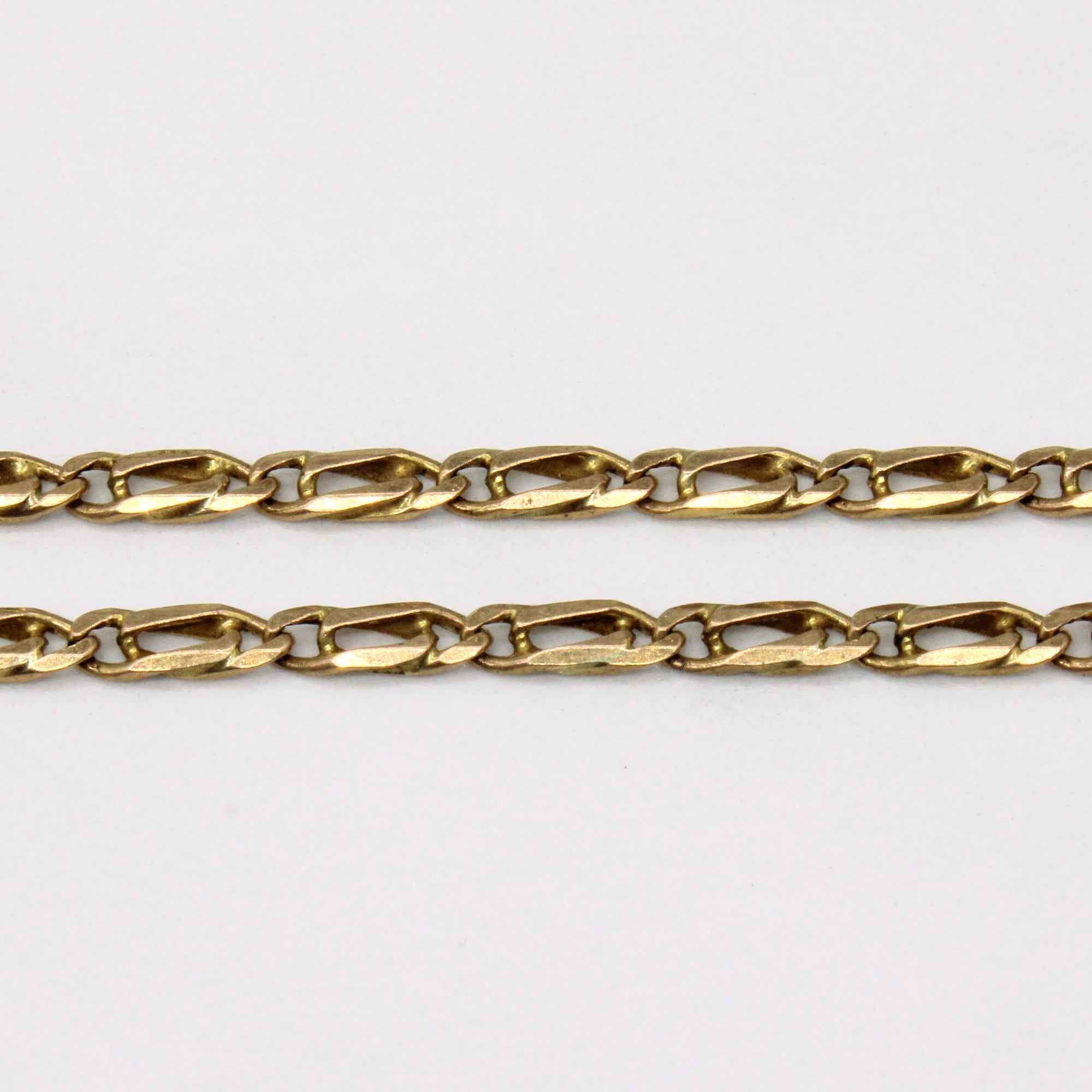9k Yellow Gold Modified Anchor Link Chain | 18