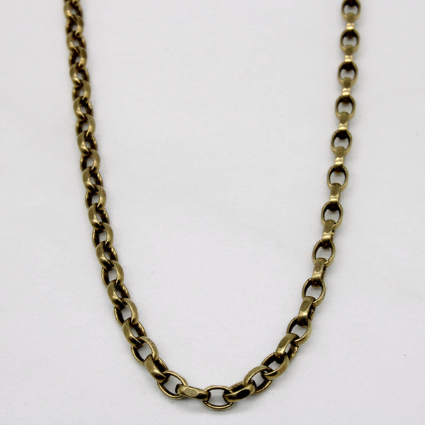 9k Yellow Gold Oval Link Chain | 20