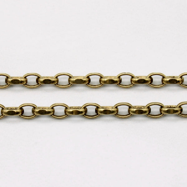 9k Yellow Gold Oval Link Chain | 20