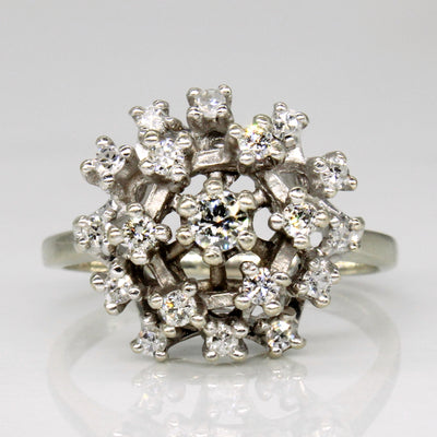 Diamond Cocktail Ring | 0.37ctw | SZ 6.5 |