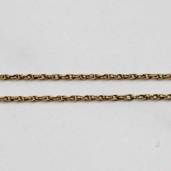10k Yellow Gold Rope Chain Choker | 14