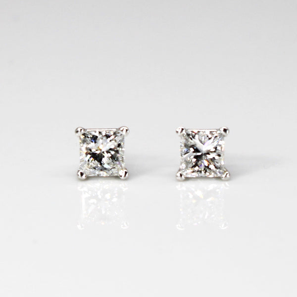 Princess Diamond Stud Earrings | 0.80ctw |