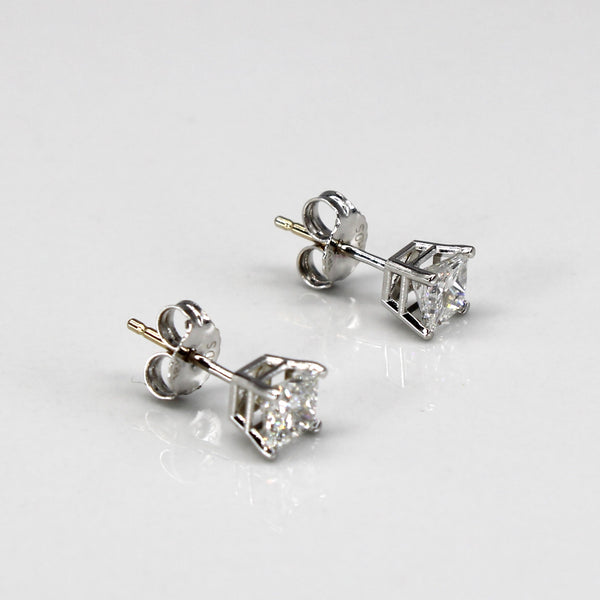 Princess Diamond Stud Earrings | 0.80ctw |