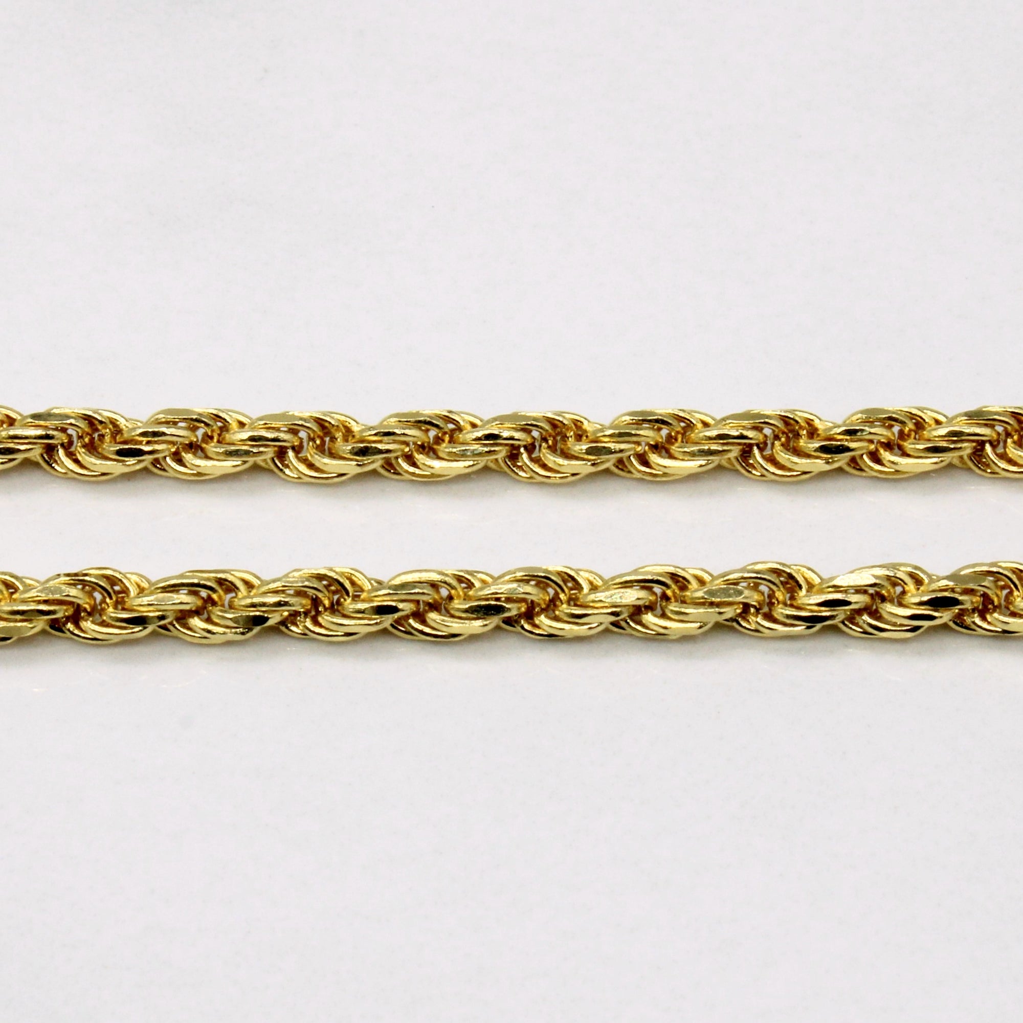 14k Yellow Gold Rope Link Chain | 22