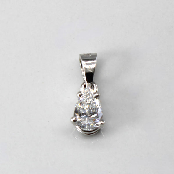 Solitaire Pear Diamond Pendant | 0.40ct |