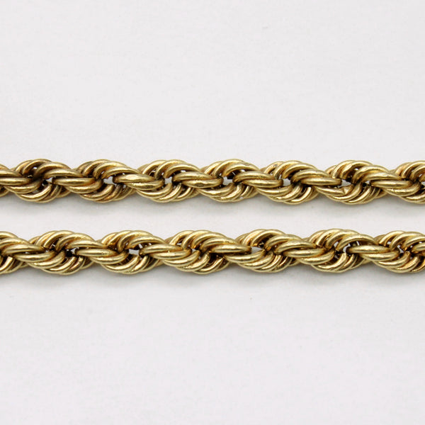 10k Yellow Gold Rope Chain | 16