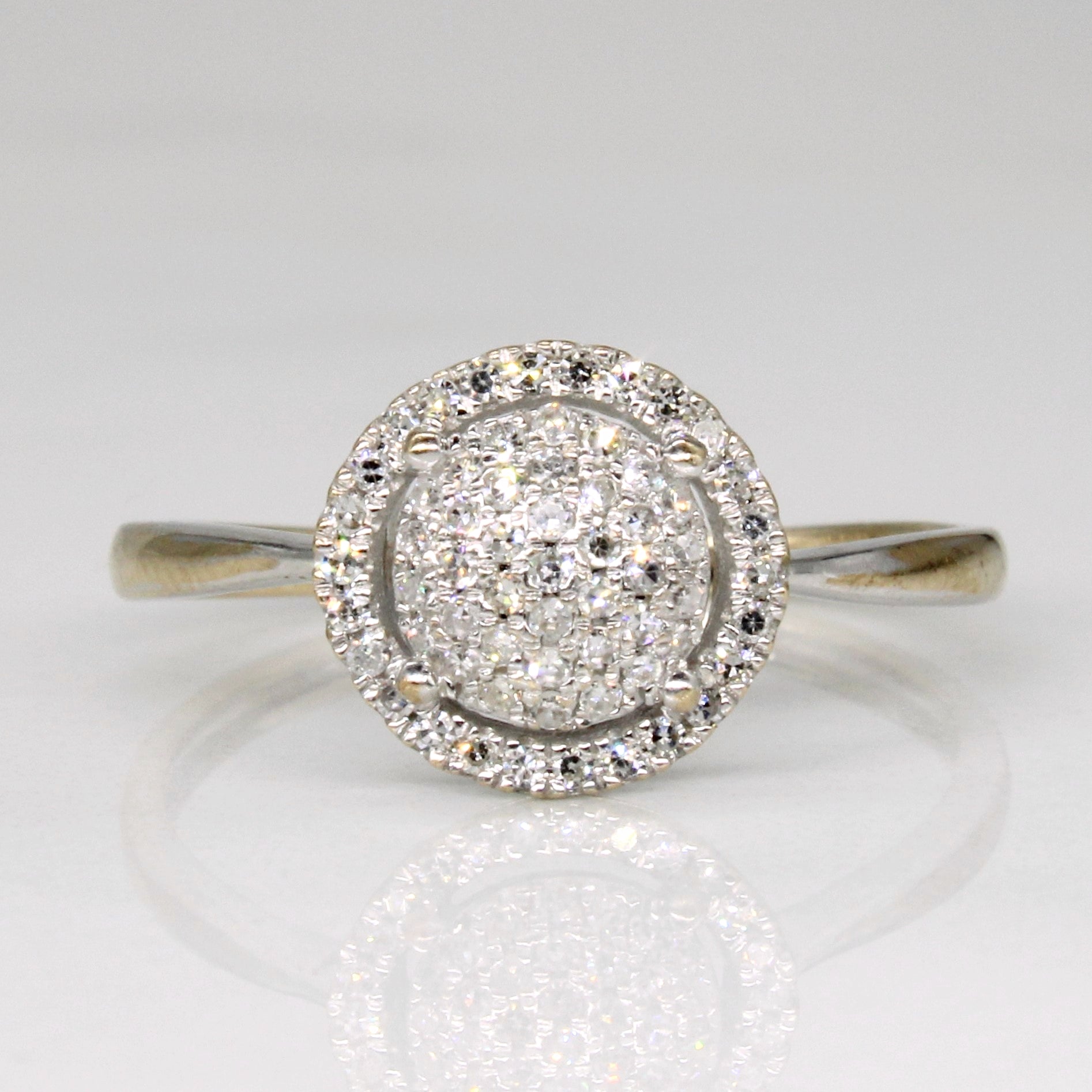 Pave Set Diamond Ring | 0.12ctw | SZ 5.5 |