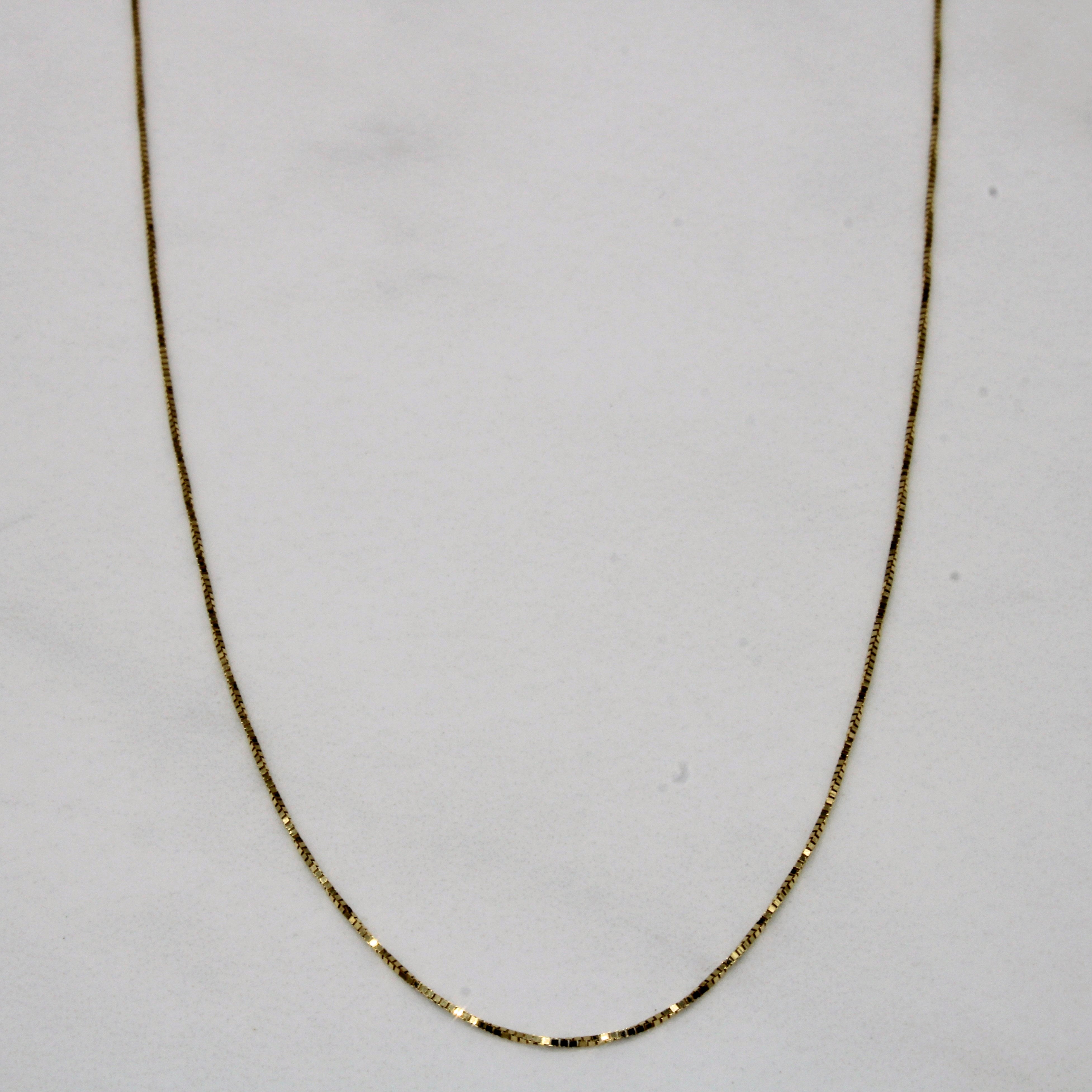 18k Yellow Gold Box Link Chain | 18" |