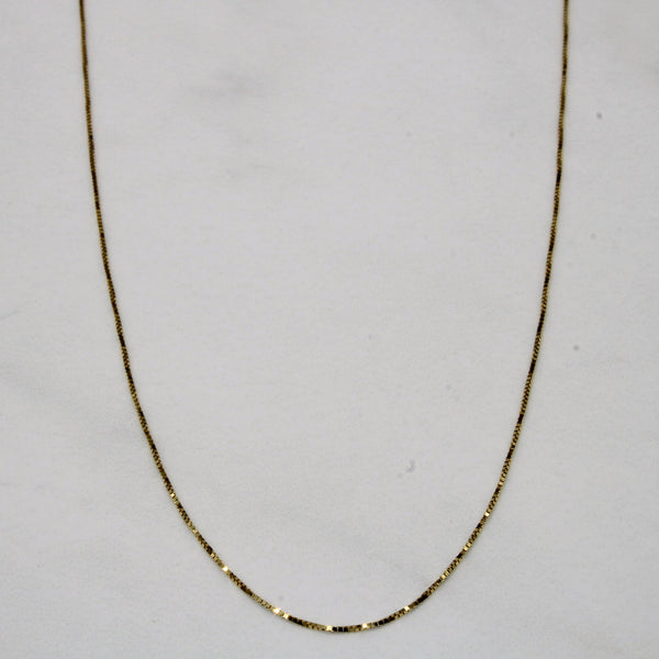 18k Yellow Gold Box Link Chain | 18