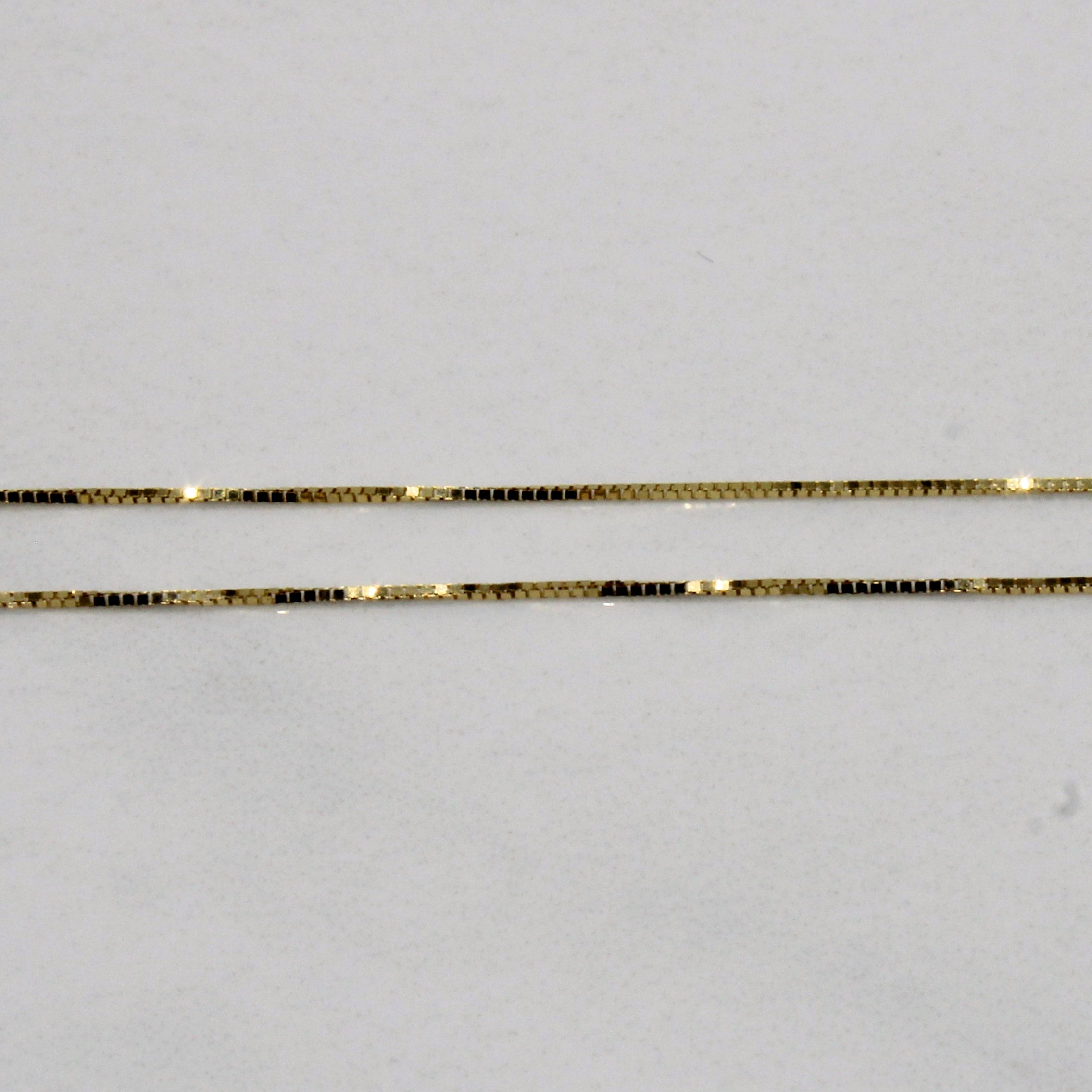 18k Yellow Gold Box Link Chain | 18" |