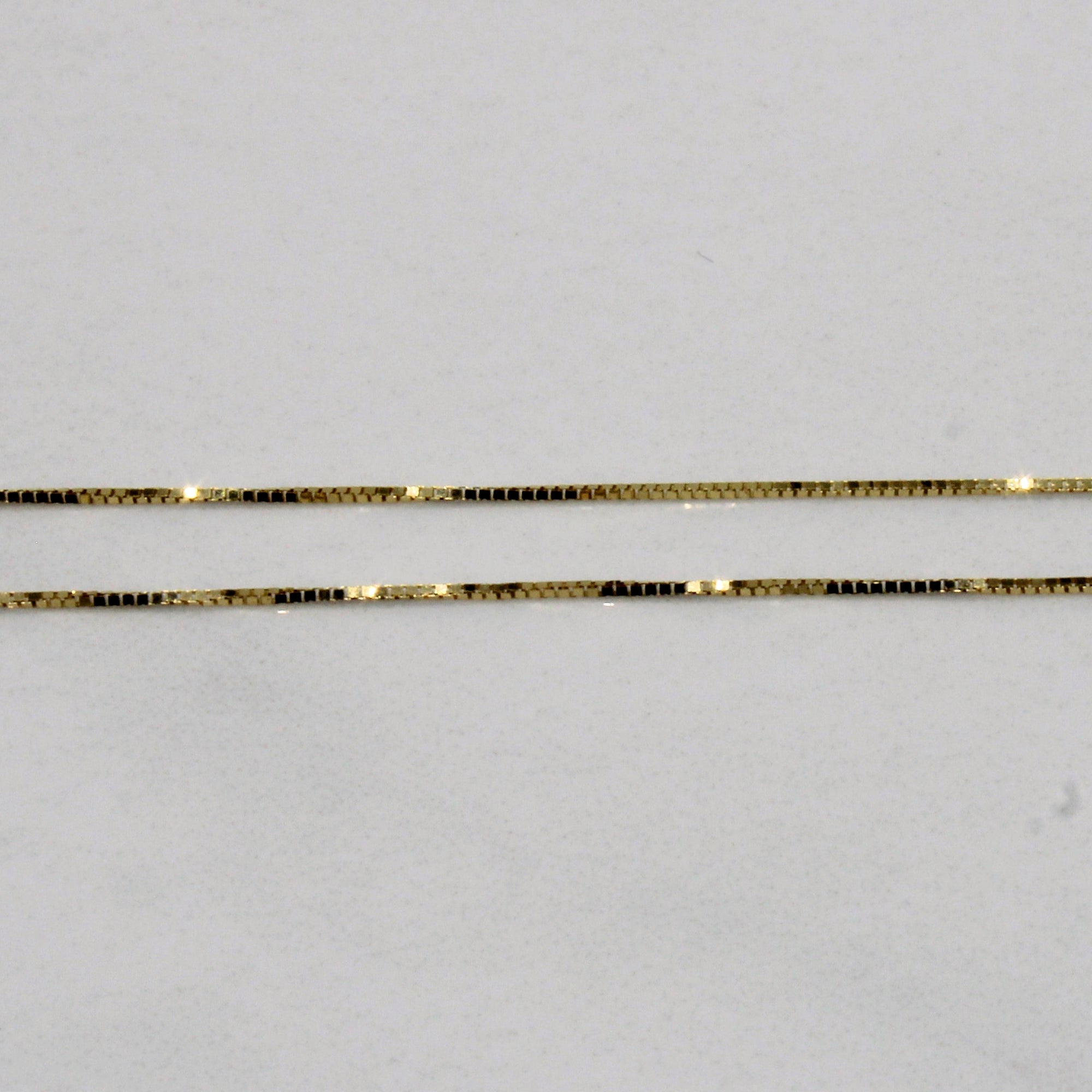 18k Yellow Gold Box Link Chain | 18