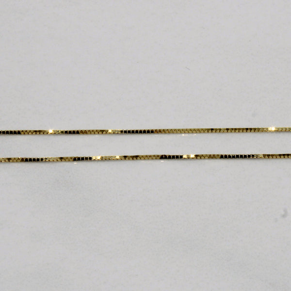 18k Yellow Gold Box Link Chain | 18