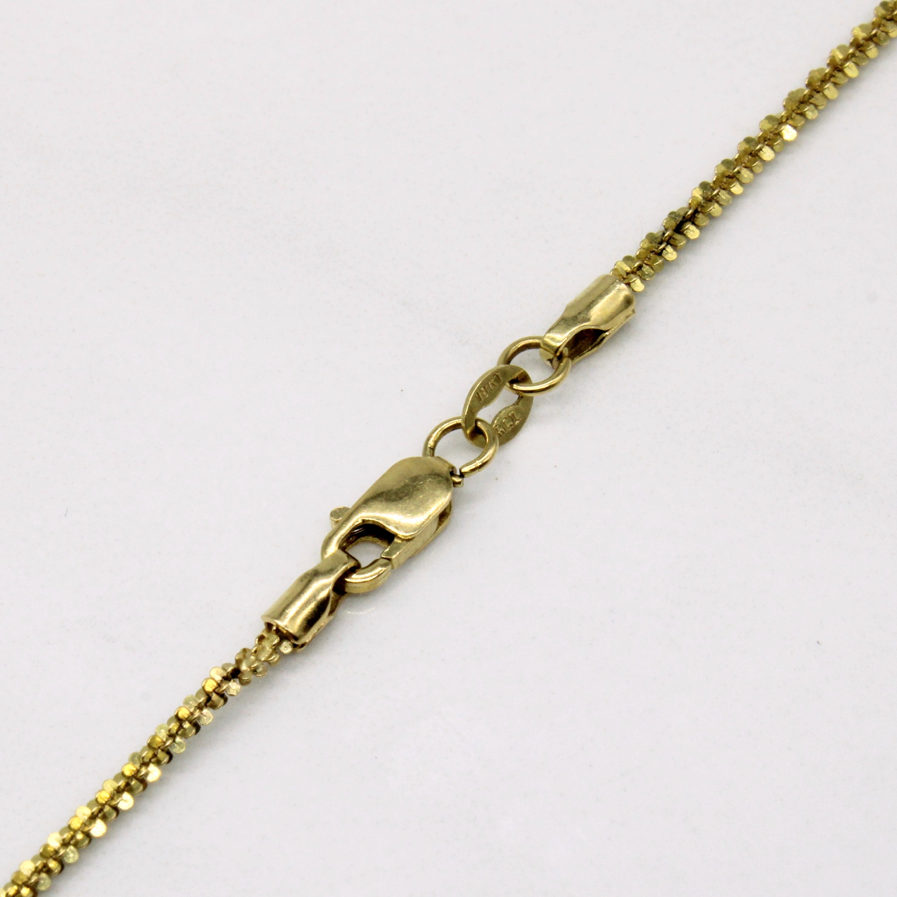 18k Yellow Gold Nugget Chain | 18" |