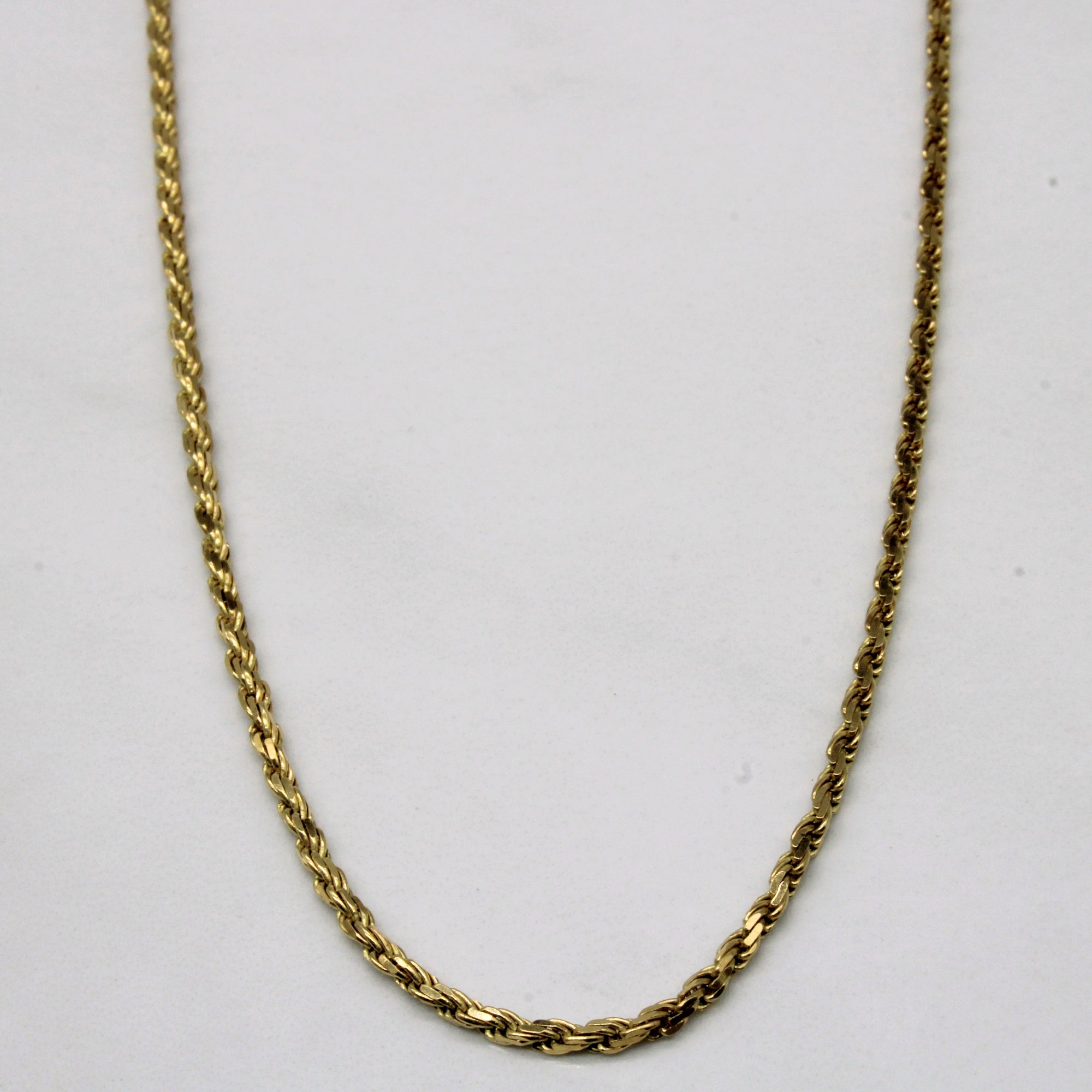 18k yellow gold rope chain Clearance