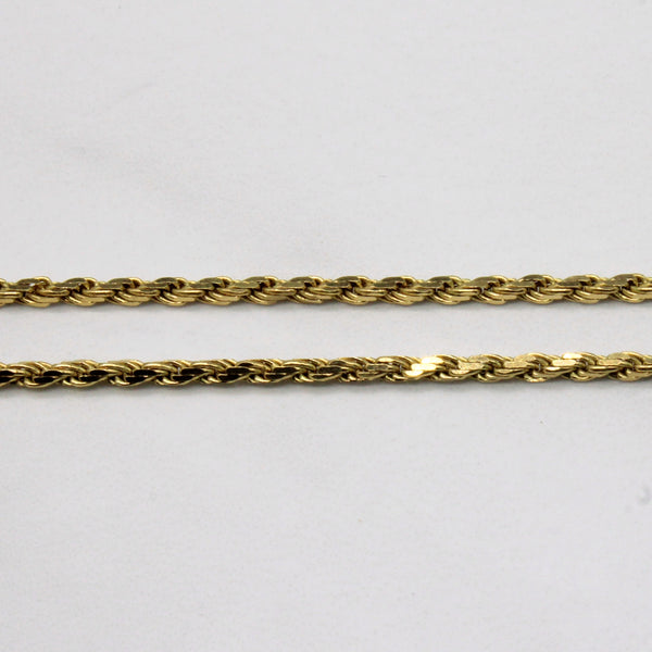18k Yellow Gold Rope Chain | 24