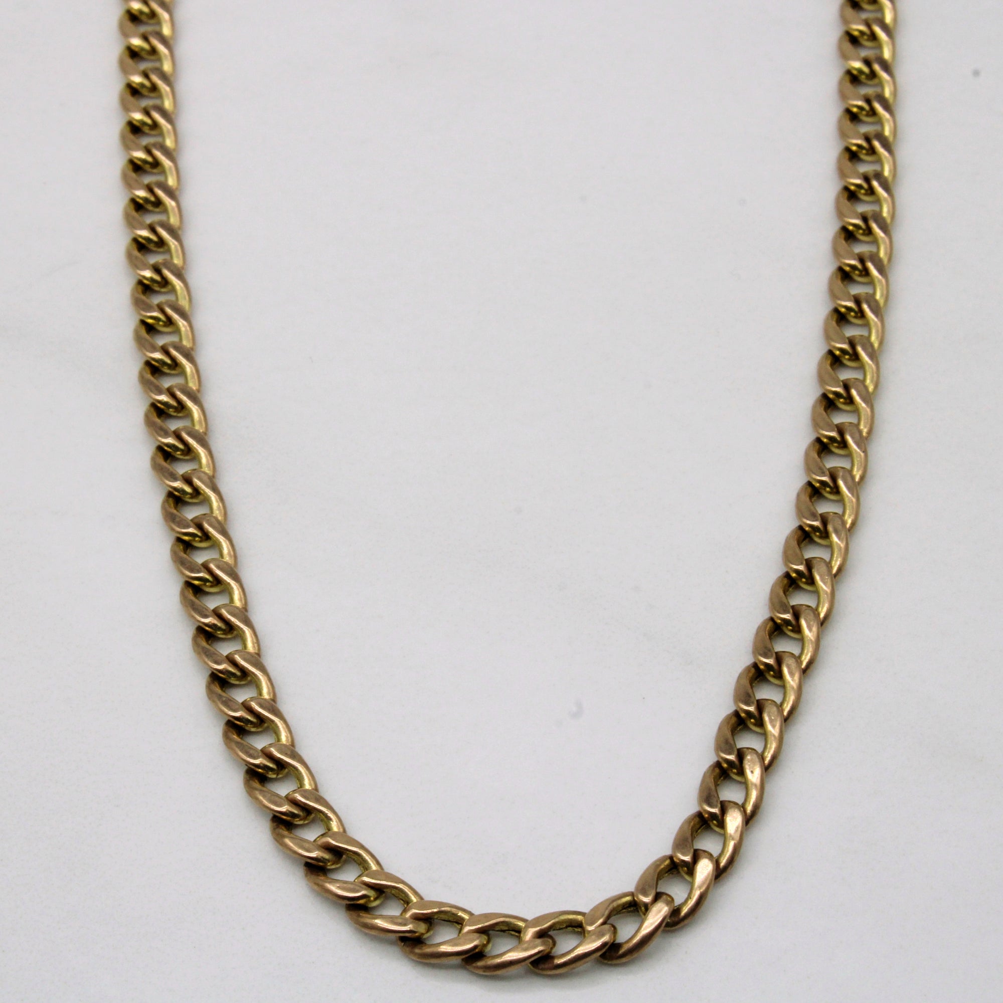 10k Yellow Gold Curb Link Chain | 24