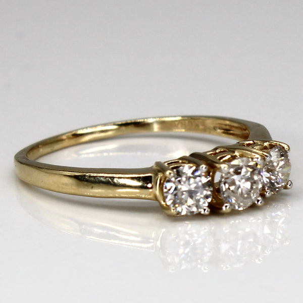 Three Stone Diamond Engagement Ring | 0.85ctw | SZ 10 |