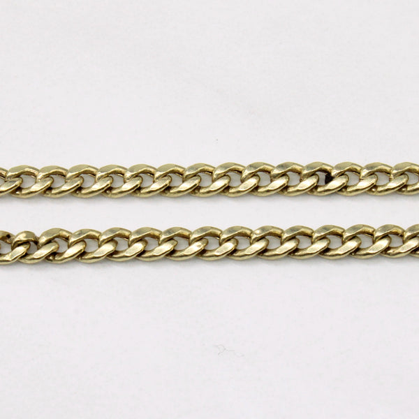 10k Yellow Gold Curb Link Chain | 26