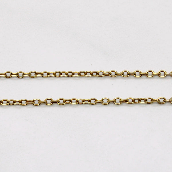 14k Yellow Gold Oval Link Chain | 22