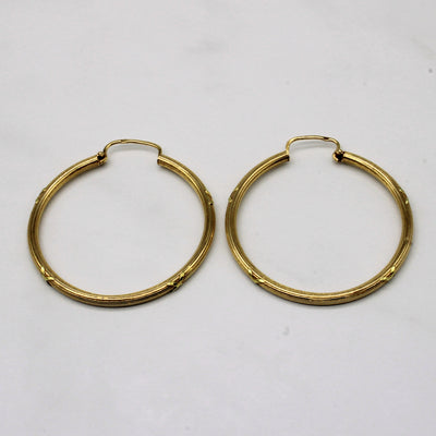 18k Yellow Gold Hoop Earrings