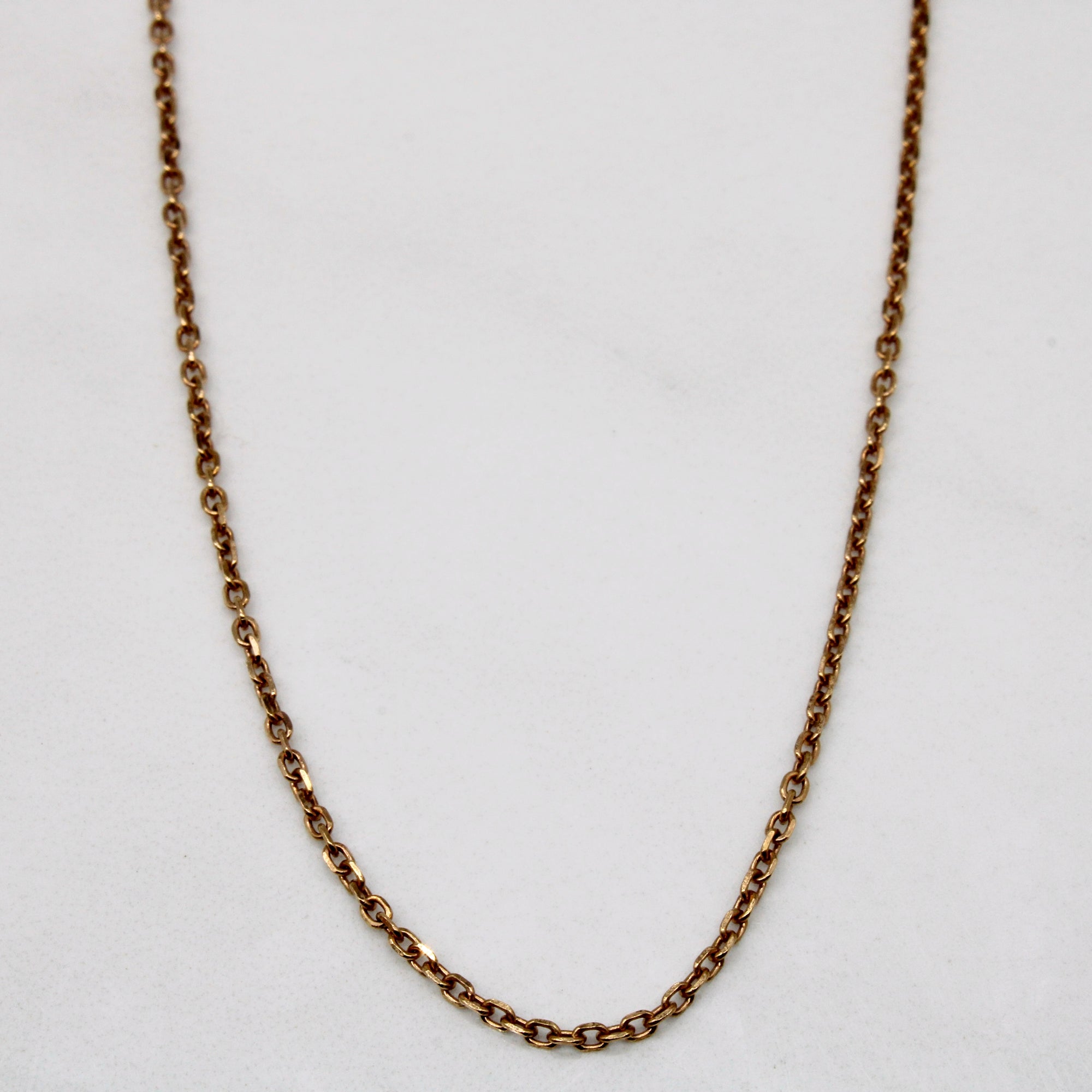 14k Rose Gold Square Link Chain | 18