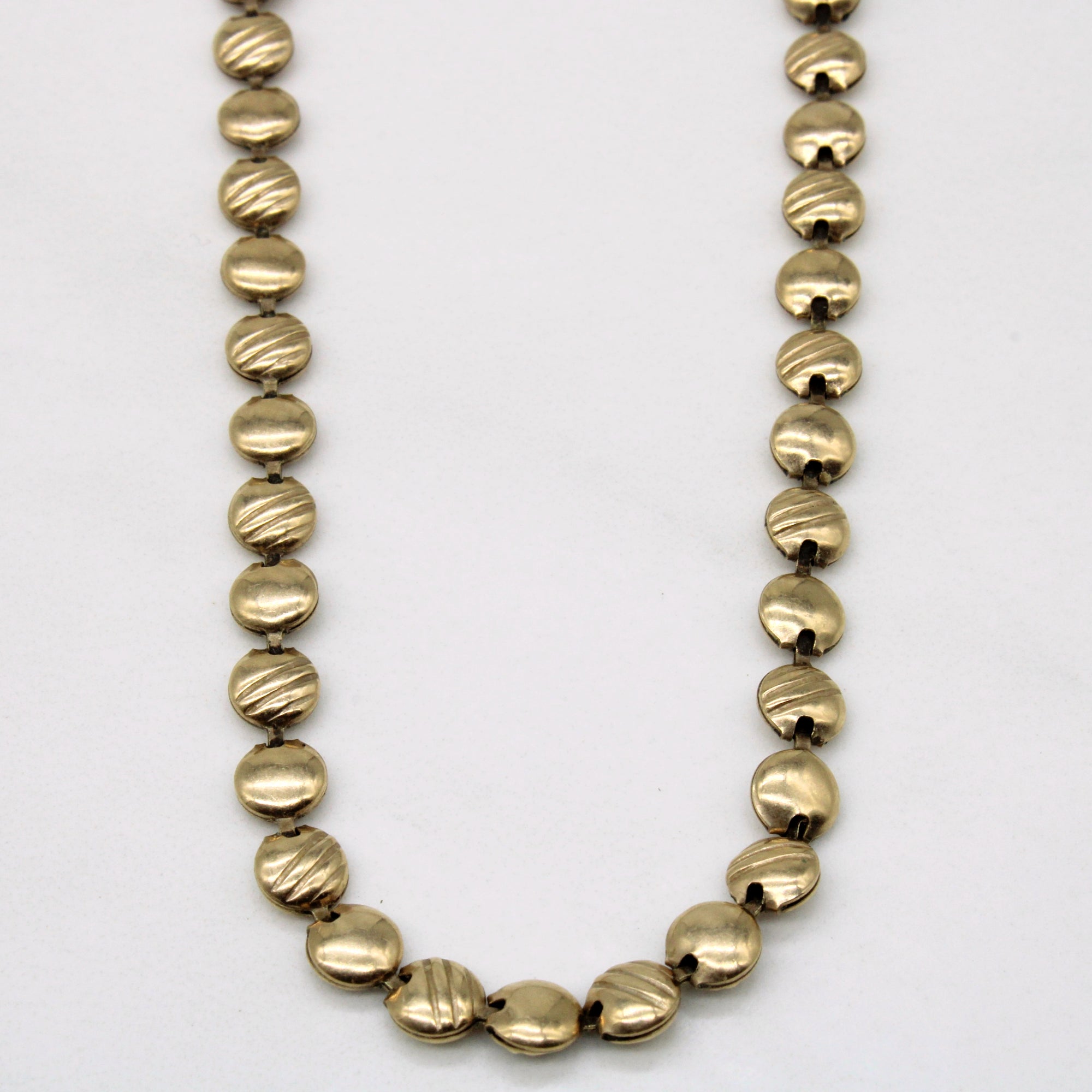 10k Yellow Gold Unique Link Necklace | 18