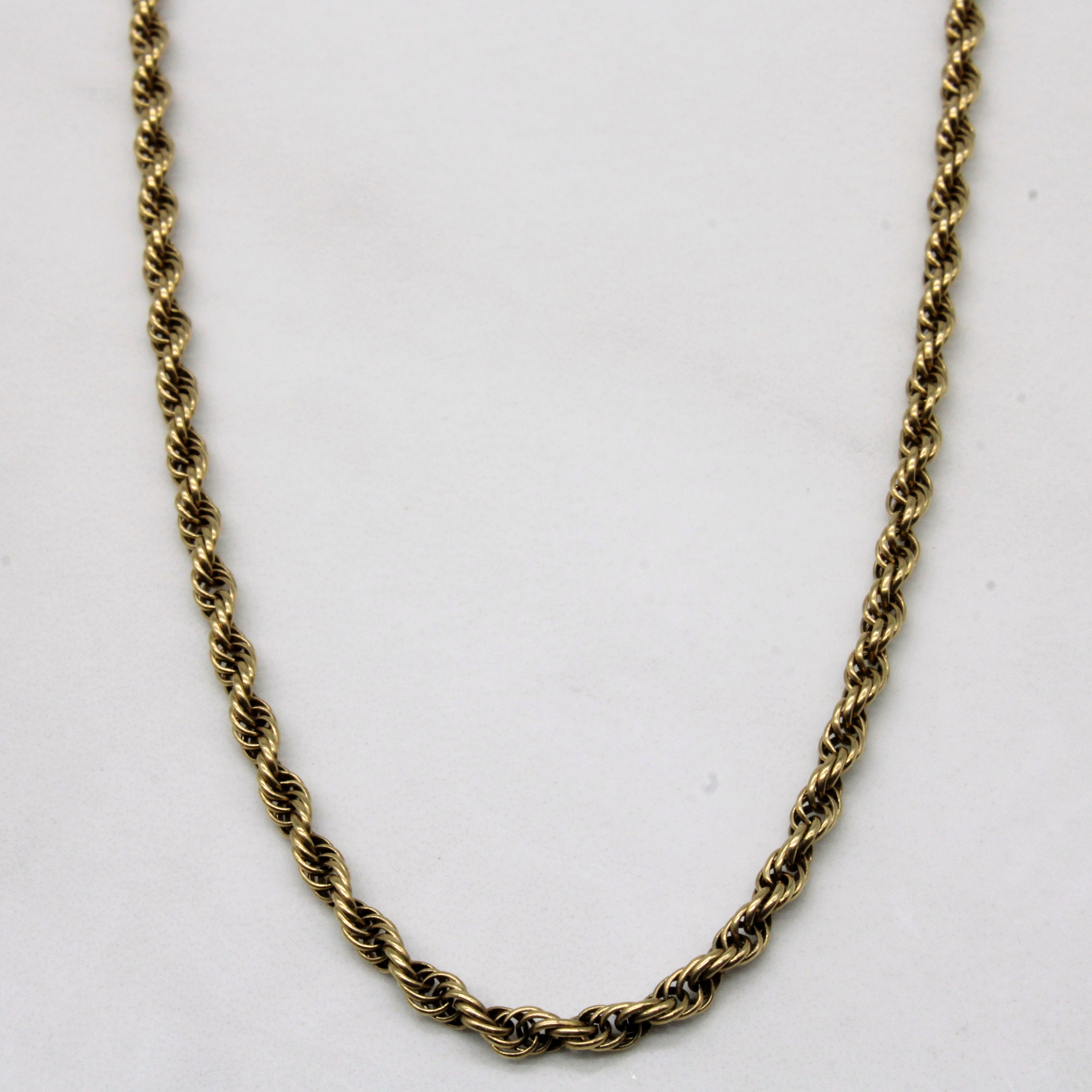 14k Yellow Gold Rope Chain | 18" |