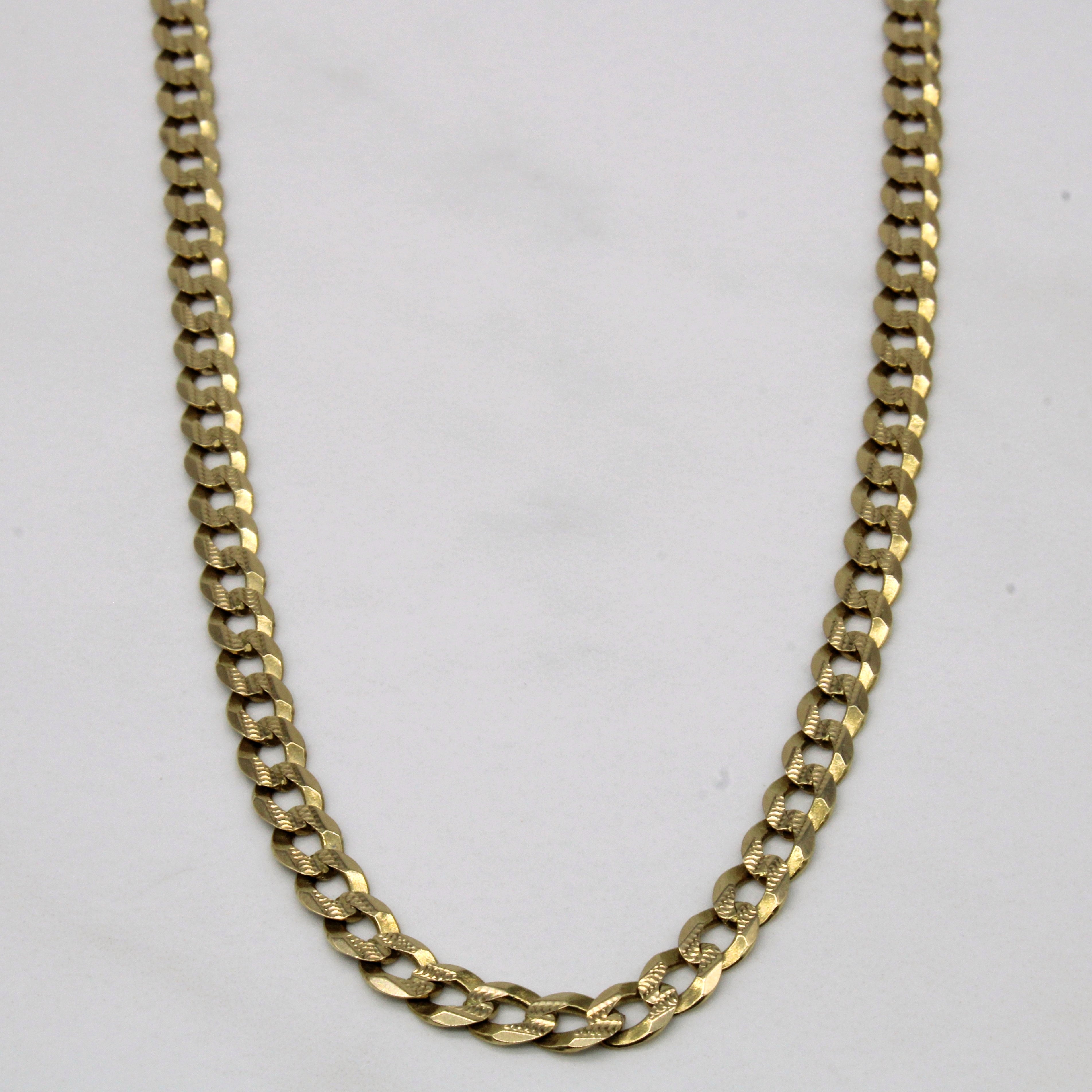 10k Yellow Gold Cuban Link Chain | 22" |