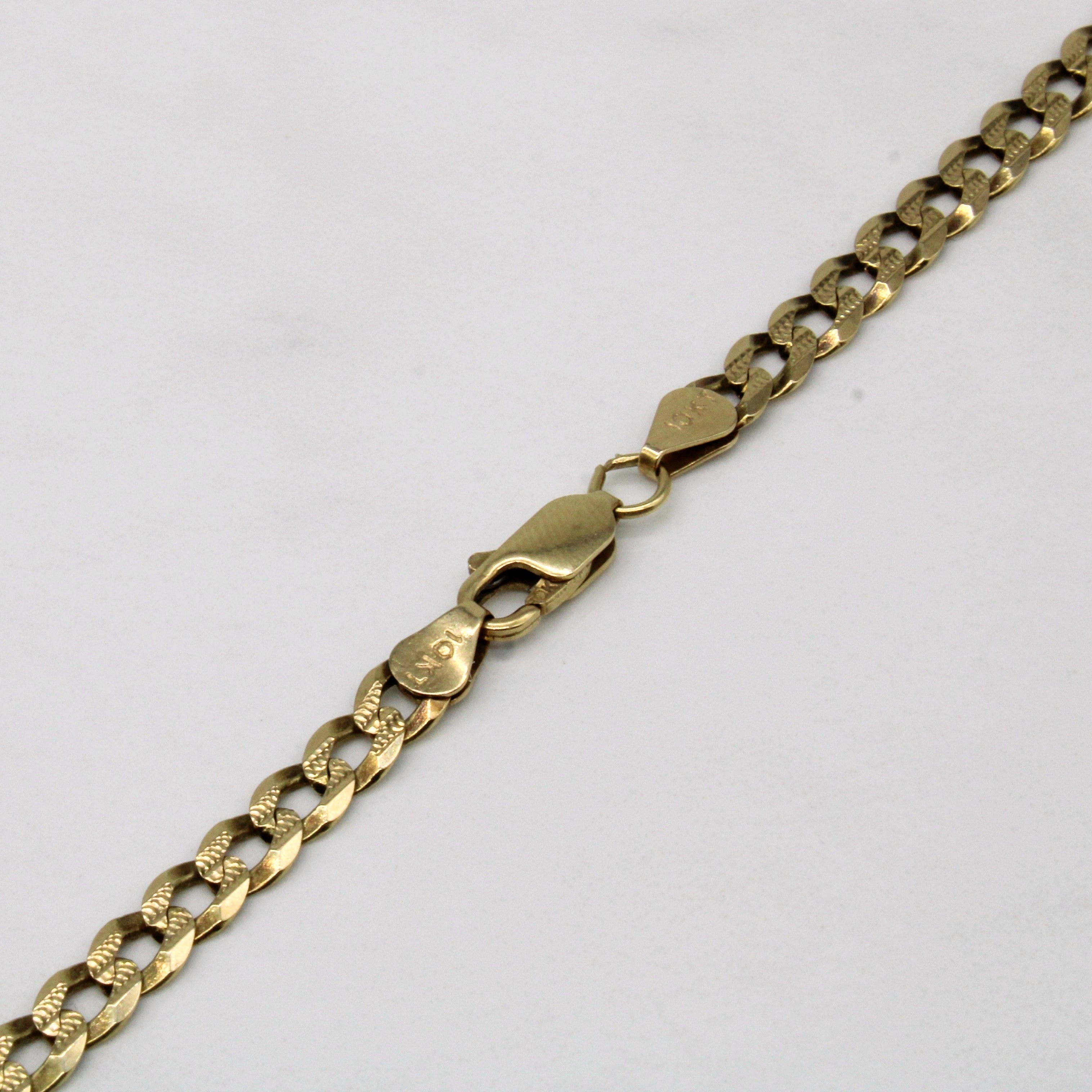 10k Yellow Gold Cuban Link Chain | 22" |