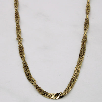 10k Yellow Gold Singapore Chain | 24