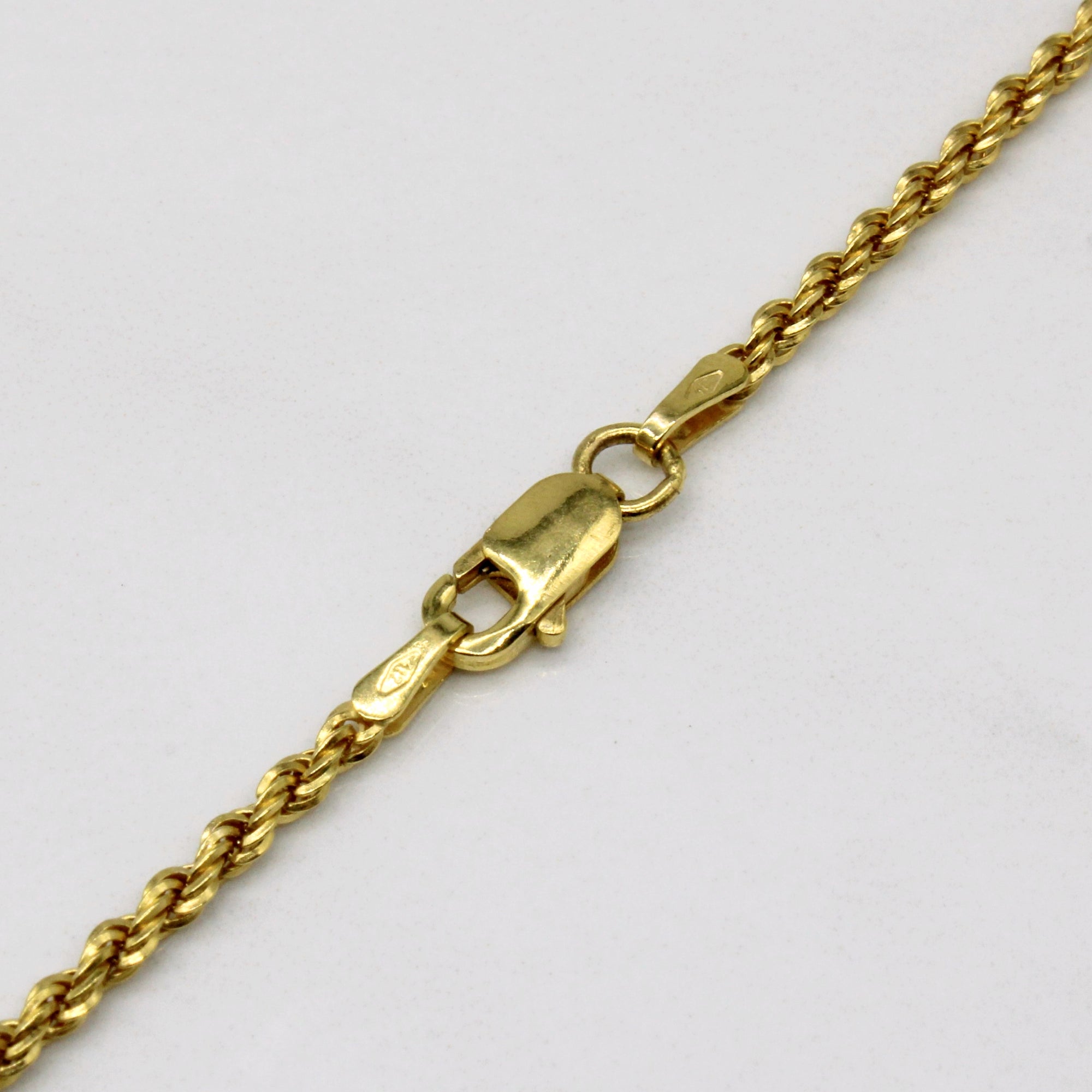10k Yellow Gold Rope & Ball Chain | 19