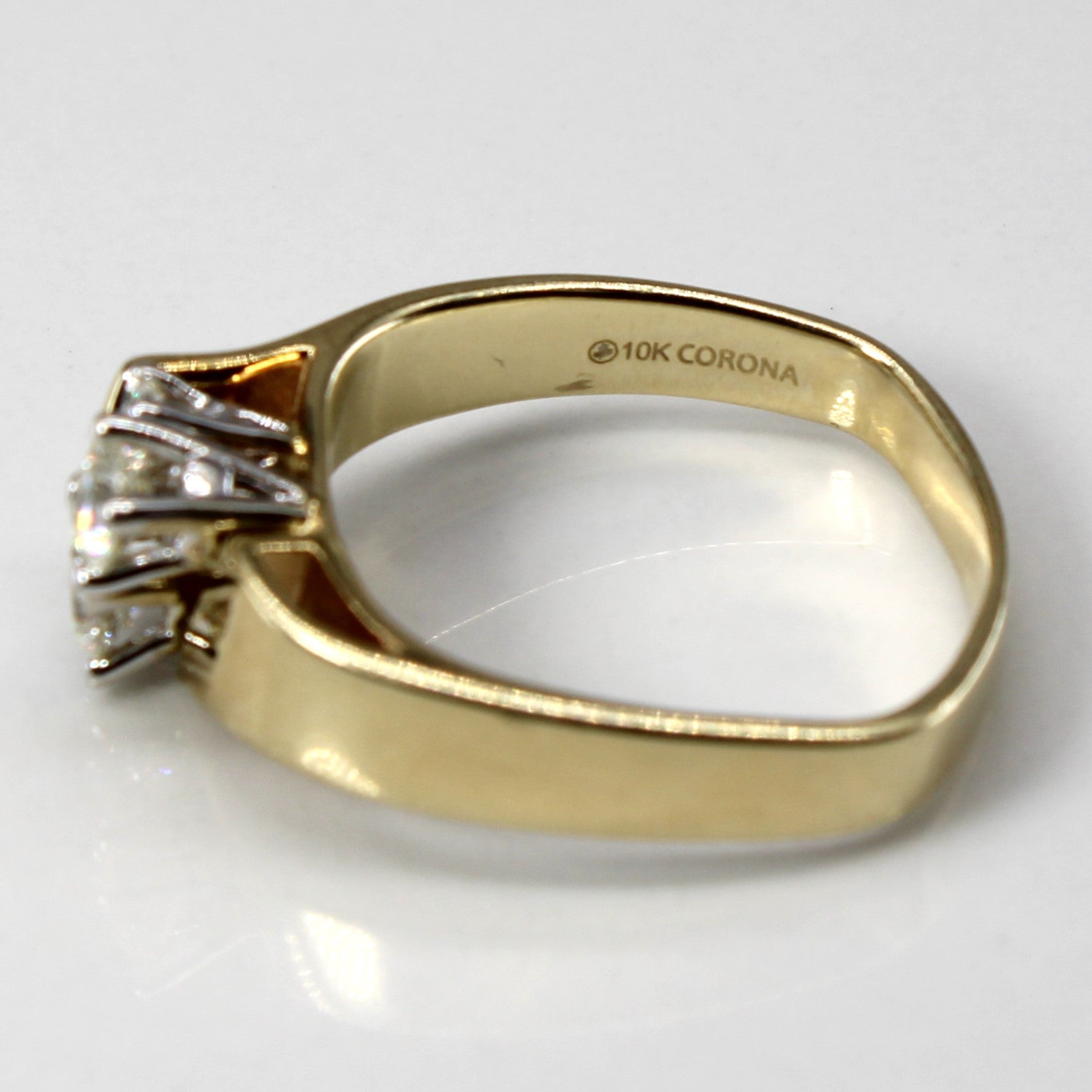 Offset Three Stone Diamond Ring | 0.60ctw | SZ 8.25 |