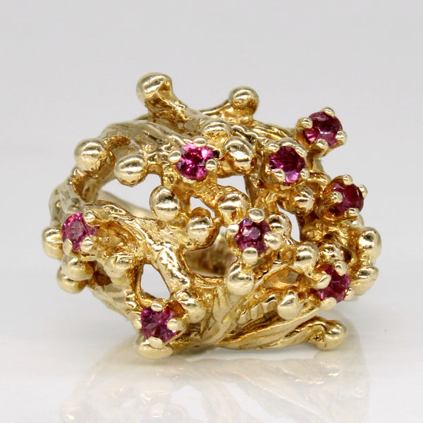 Abstract Ruby Cocktail Ring | 0.28ctw | SZ 3.75 |