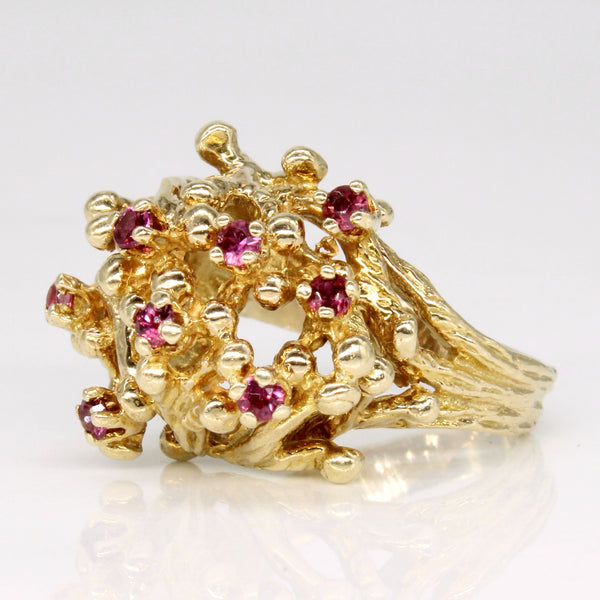 Abstract Ruby Cocktail Ring | 0.28ctw | SZ 3.75 |