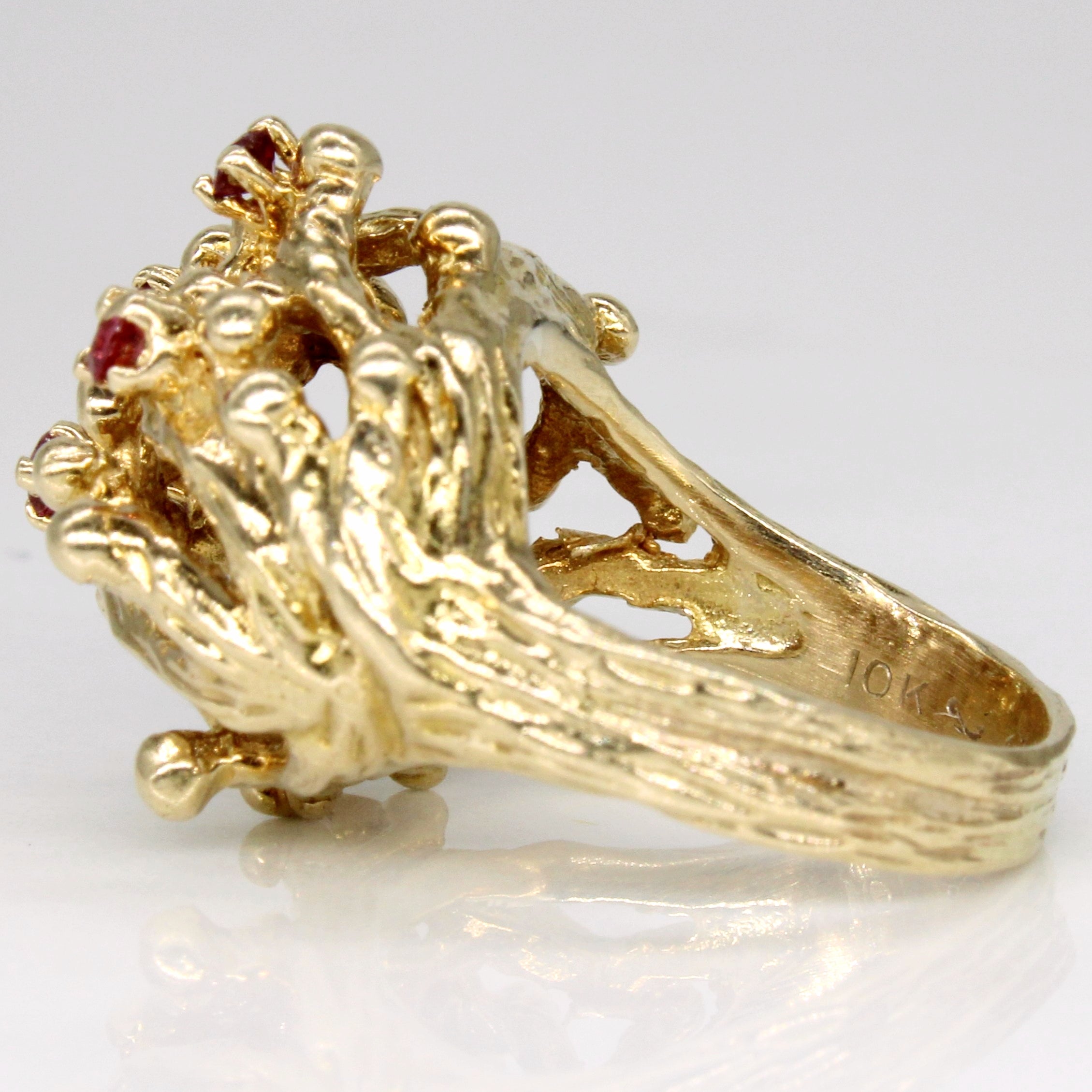 Abstract Ruby Cocktail Ring | 0.28ctw | SZ 3.75 |