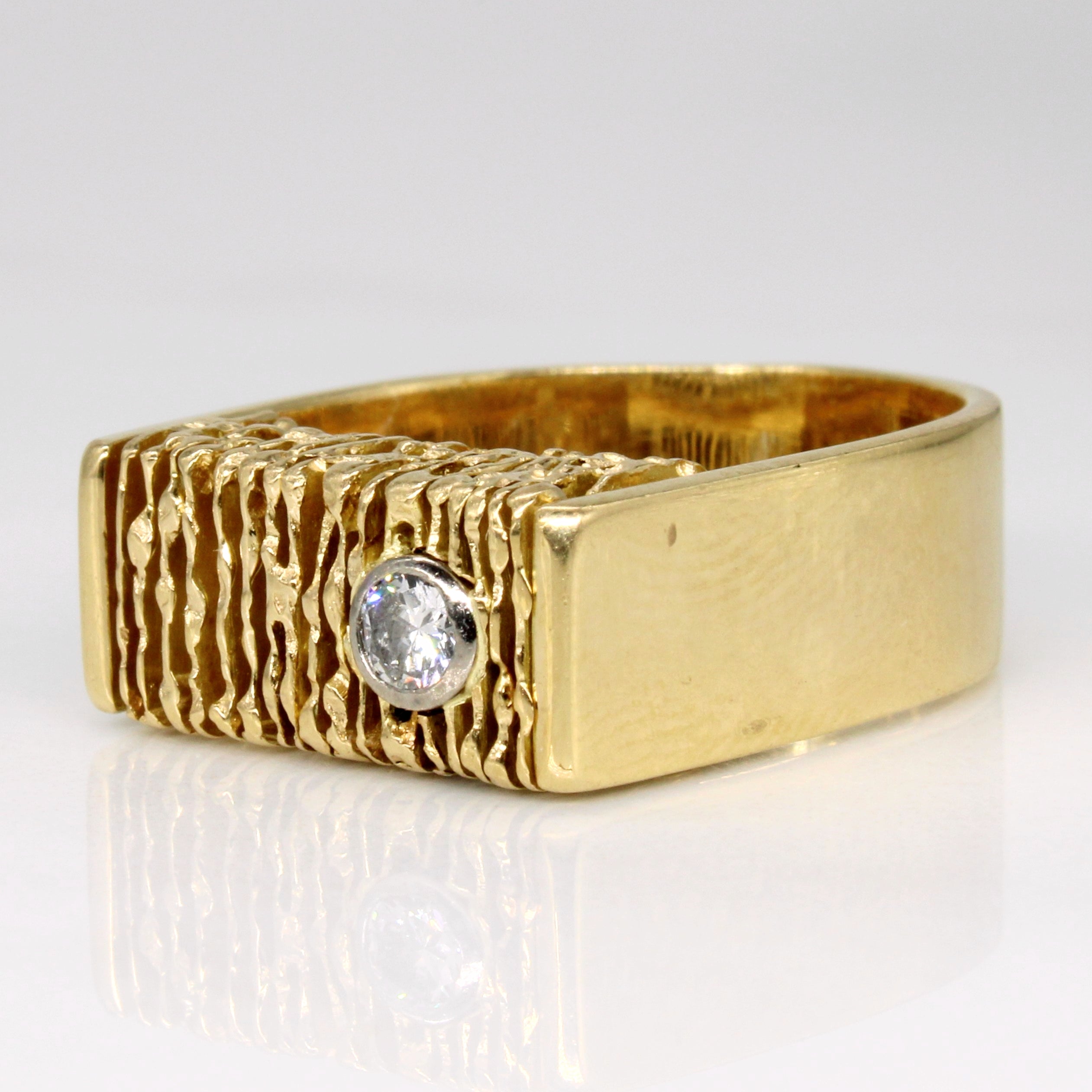 Bezel Set Diamond Ring | 0.11ct | SZ 7 |
