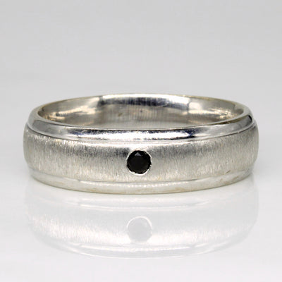 Flush Set Black Diamond Ring | 0.05ct | SZ 11.25 |