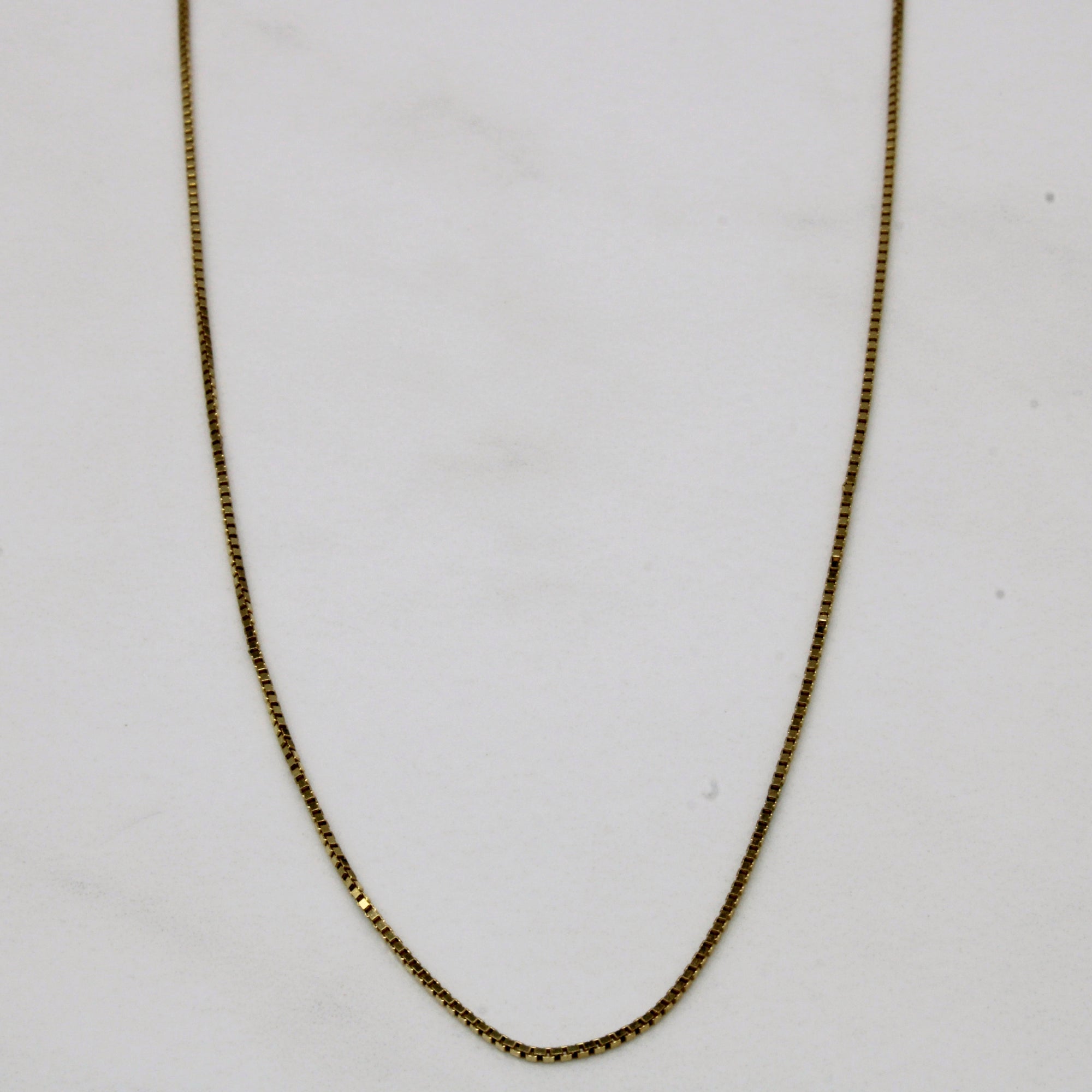 14k Yellow Gold Box Link Chain | 17