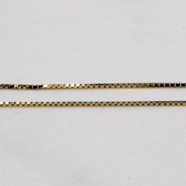 14k Yellow Gold Box Link Chain | 17