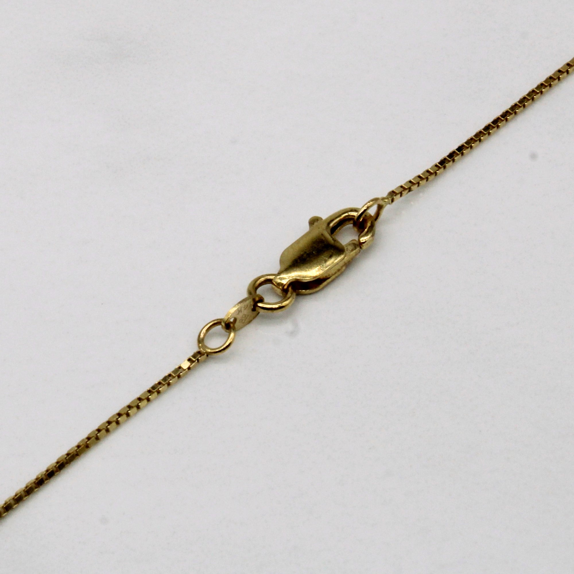 14k Yellow Gold Box Link Chain | 17