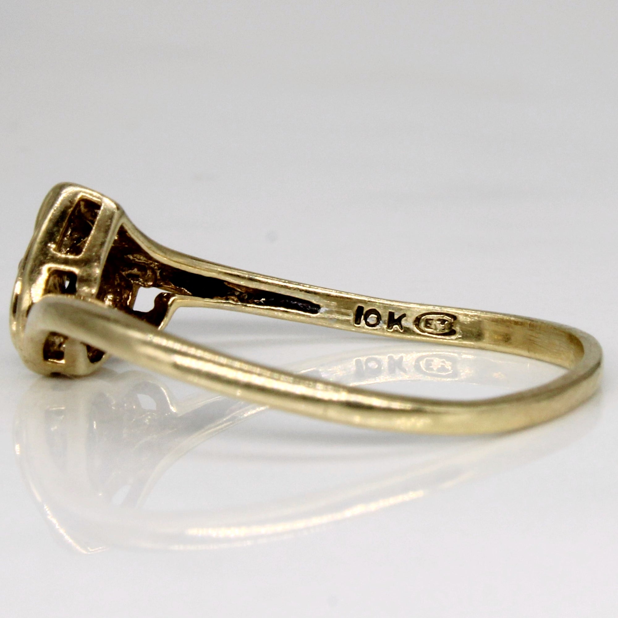 Sapphire & Diamond Heart Ring | 0.06ct, 0.01ct | SZ 8.25 |