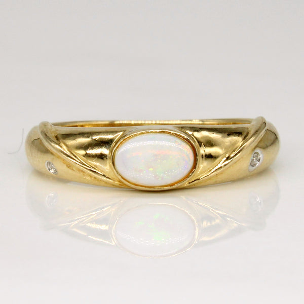 Opal & Diamond Ring | 0.25ct, 0.01ctw | SZ 7 |