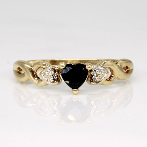 Sapphire Heart Ring | 0.33ct | SZ 6.75 |