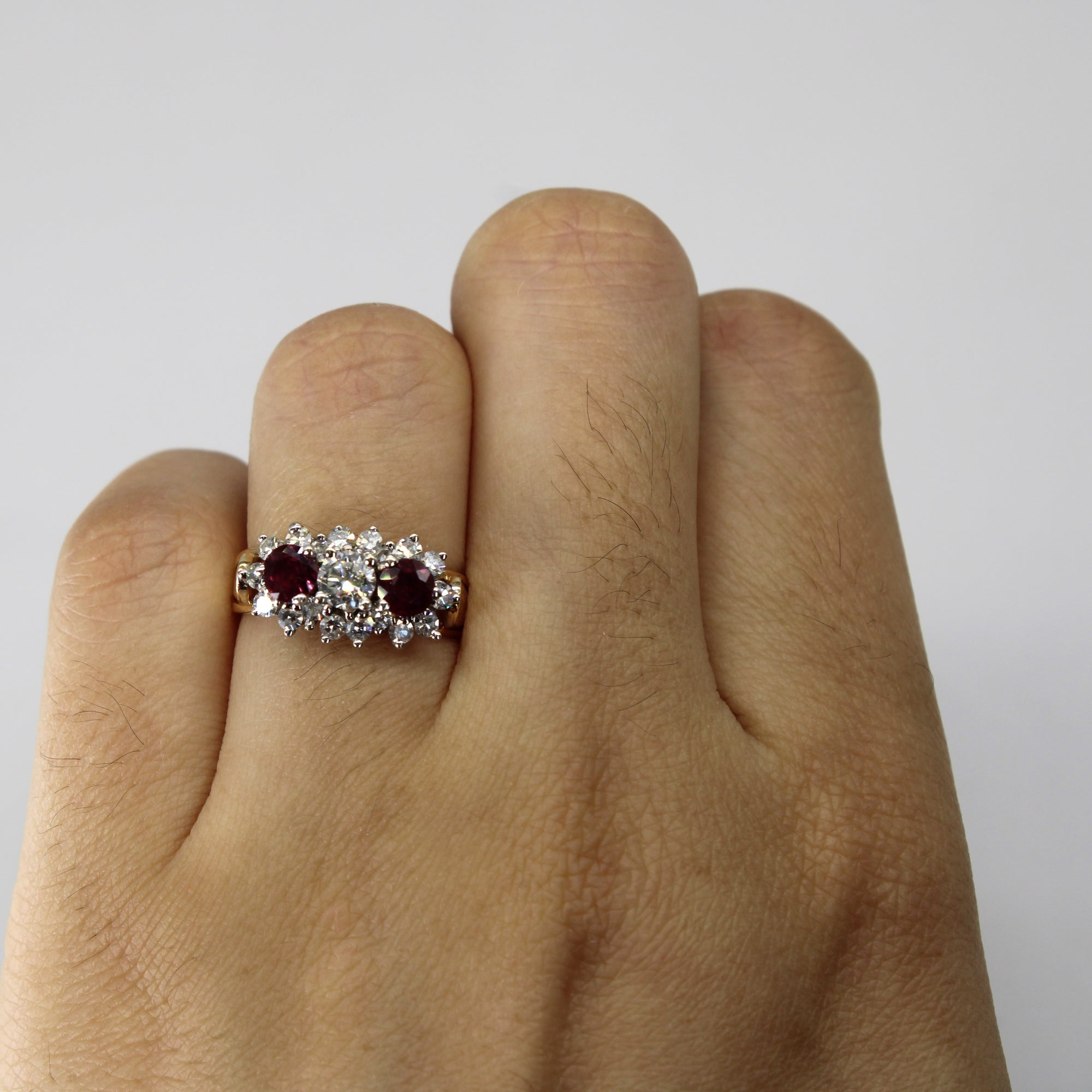 Diamond and Ruby 14k  Ring | 0.25 ct, 0.54ctw and 0.7ctw | SZ 5.25 |