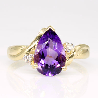 Amethyst & Diamond Cocktail Ring | 2.40ct, 0.06ctw | SZ 9.75 |
