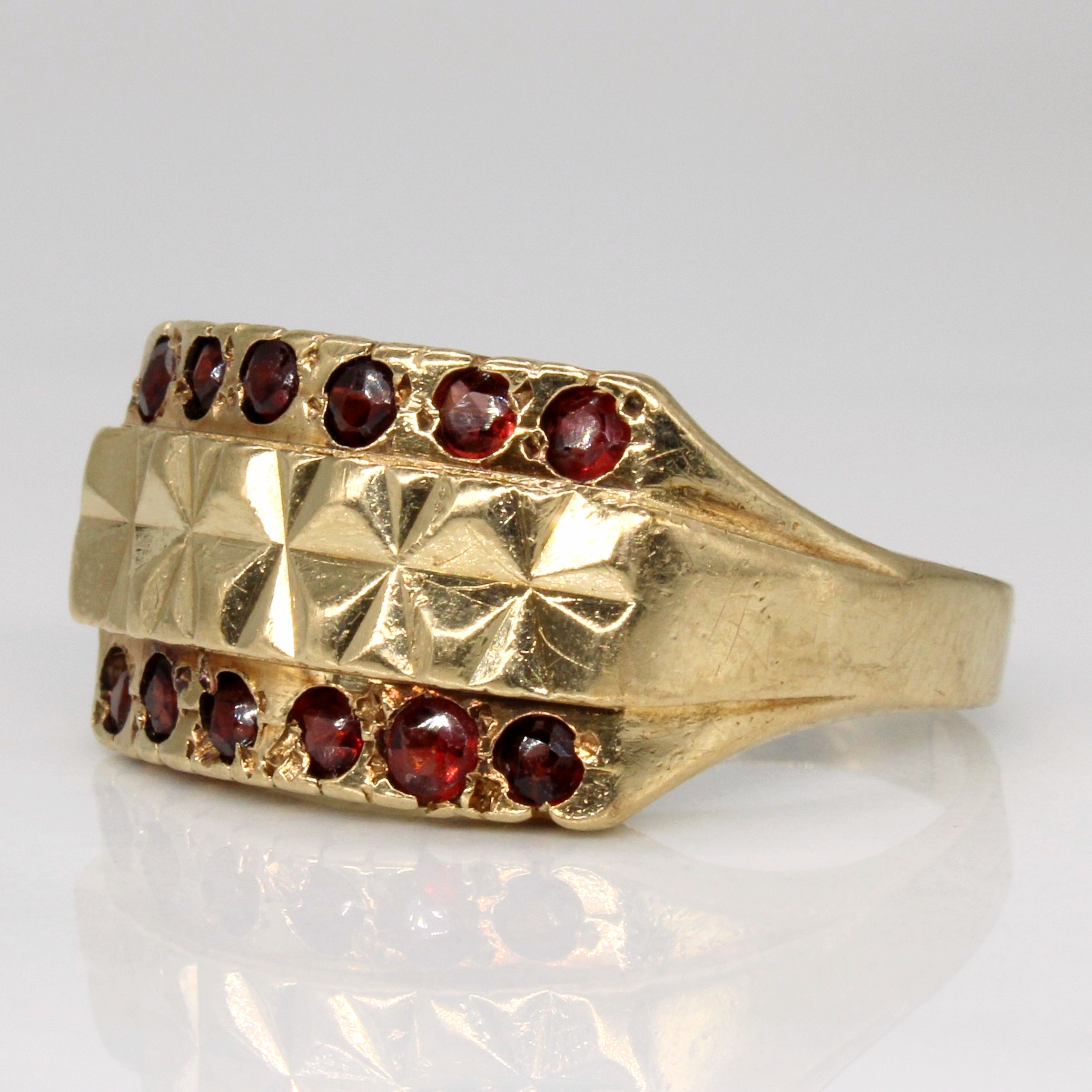 1974 Birmingham Garnet Cocktail Ring | 0.36ctw | SZ 8.75 |
